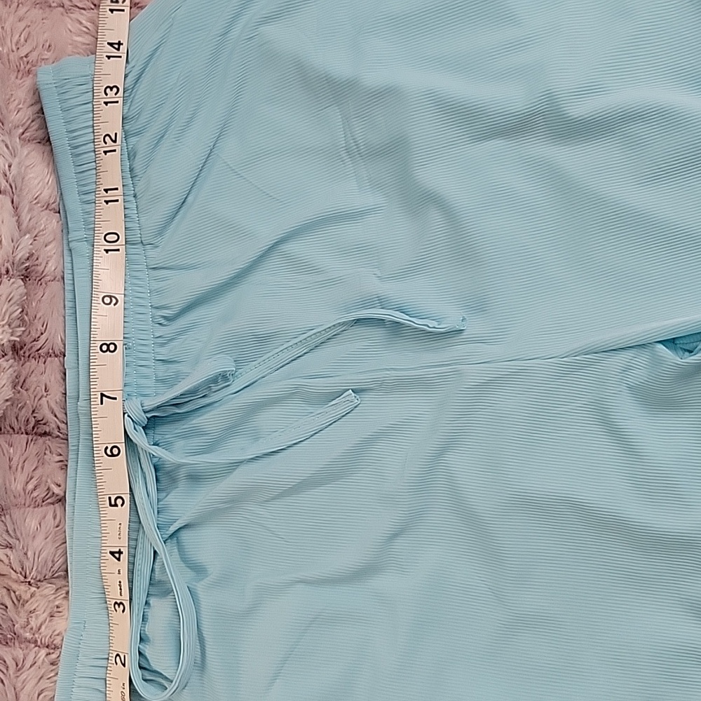 NWT Caike-Sports 2-Piece Lounge Set Light Blue Stretchy Athleisure Outfit Size M - Picture 7 of 11